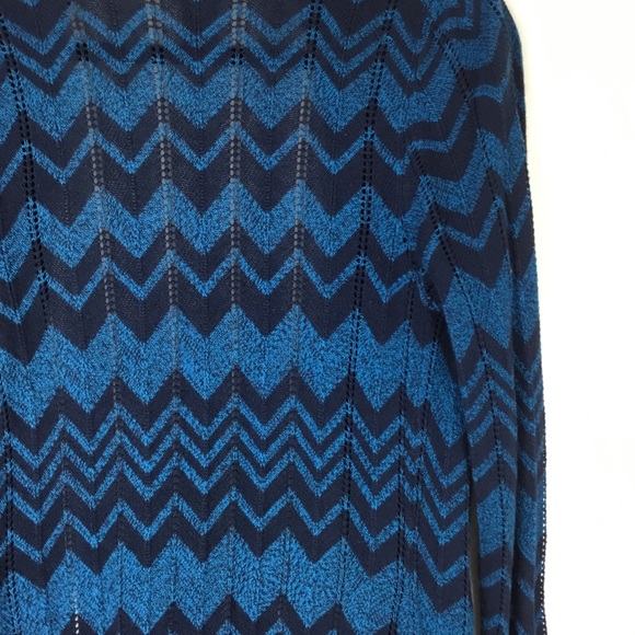 Missoni open front blue chevron cardigan duster - Picture 8 of 8